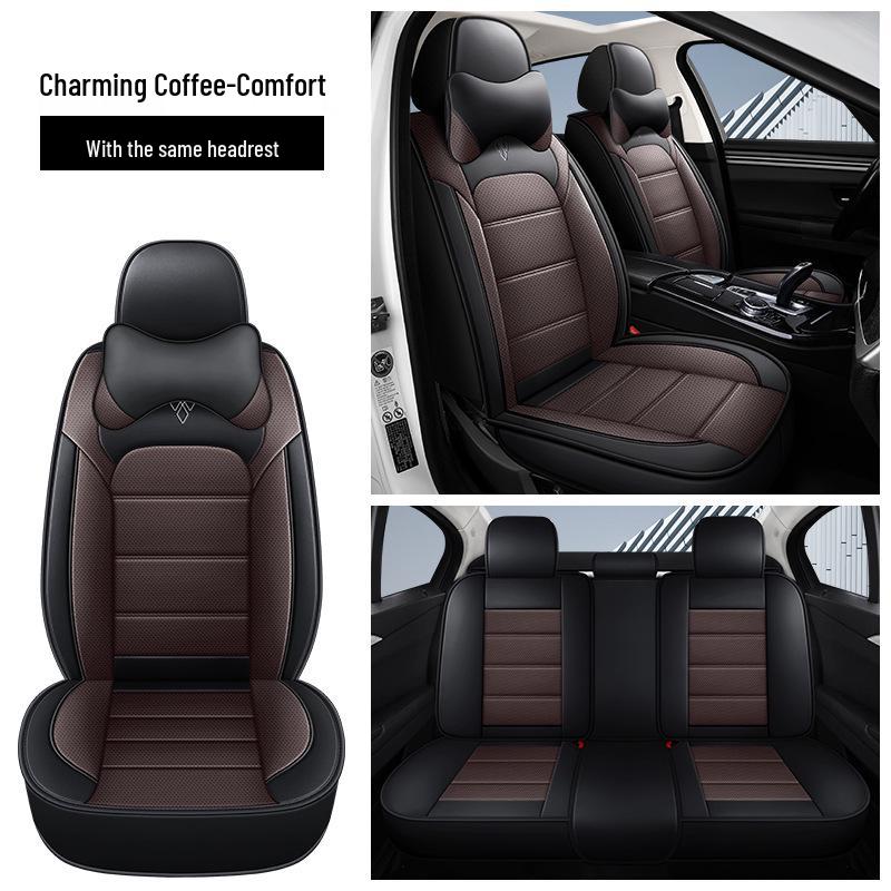 Universal Nappa Leather Car Seat Cover - Four Seasons, Full Coverage