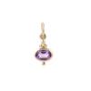 Amethyst Stone Pendant 14K Solid Gold  Amethyst Gemstone Gold Pendant For Mohter Sister Wife Fiance
