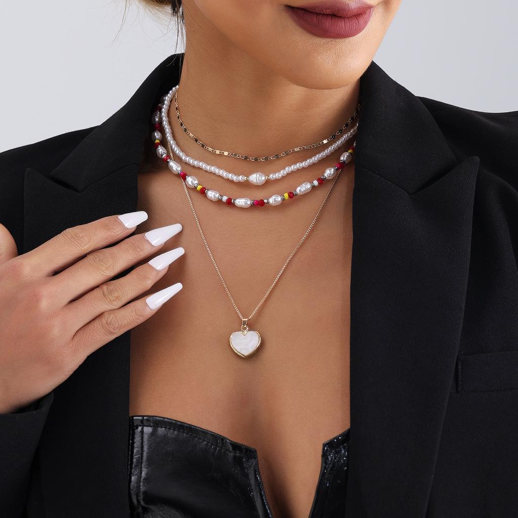 Cross-Border Jewelry, Bohemian Multi-Layer Handmade Beaded Neck Chain, Trendy Matching Women'S New Stacked Necklaces