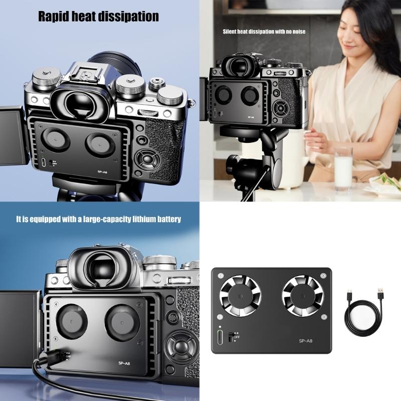 Ventilator de răcire pentru cameră pentru ZV-E1/A7M4/A7C/A7S3/ZV-E10/A6700/A7C2 Accesorii pentru înregistrare video live streaming cameră