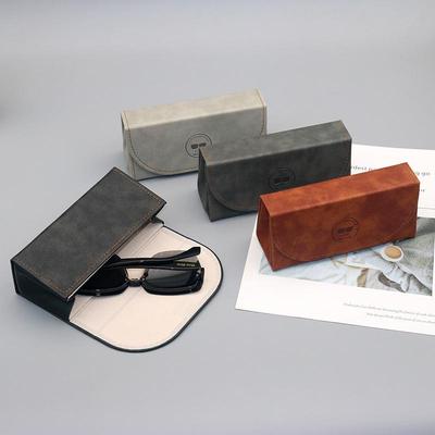 Retro Leather Unisex Sunglasses Case - Portable, Pressure-Resistant, and Fashionable Storage Solution