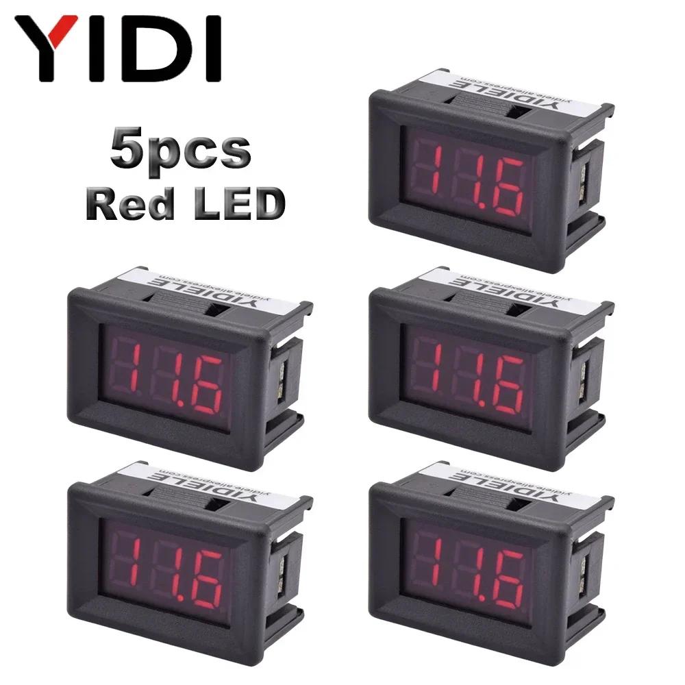 

5pcs 10pcs 0.36 Inch Mini DC 0-100V LED Digital Display Voltmeter Car Voltage 2.3-30VDC Detector Meter Tester Reading Calibrate DC 2.3-30V 2cable