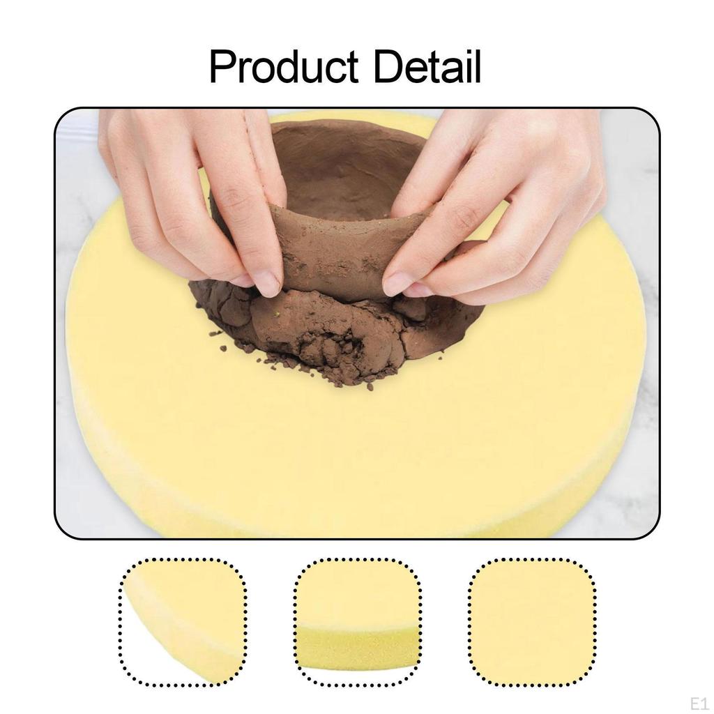 Ceramic Foam Table Runner Mat, Round, Comfortable Support Sponge Cushions, Pottery Tool for DIY