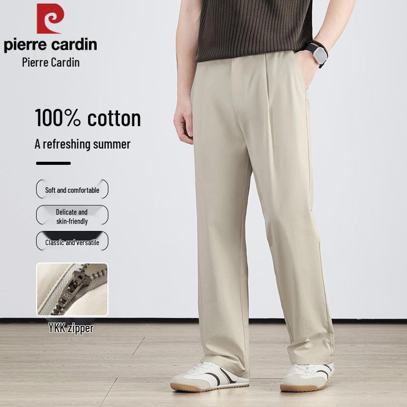 

Pierre Cardin Men s 100% Cotton Lightweight Straight-Leg Casual Pants 36