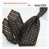 Men's Formal Arrow-Shaped Tie - Italian Handmade Rolled Edge, Three-Fold Pleat, Perfect for Weddings & Suits