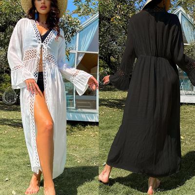 Summer Women's Loose Casual Long Sunscreen Cardigan Bikini Outer Beach Cover-ups