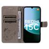 Pro Xiaomi Redmi 15C 4G (173 mm) Kožené pouzdro peněženka Vzor kočky včely Kryt na telefon Stojánek