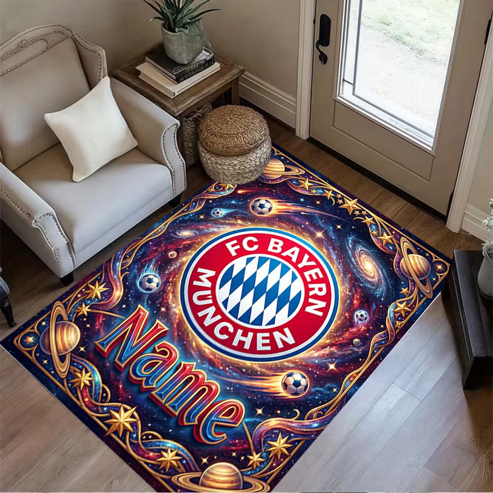 Bayern Munich Galaxy Art Area Rug Suitable for Game Room Foyer Outdoor Decorate room Anti-slip Rug Anime Office Decor