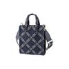 MICHAEL KORS Gigi Presbyopia Pattern Fabric and Artificial Leather Tote Bag Tote Bag Shopping Bag Crossbody Bag Clutch Mini Women’s Navy Blue