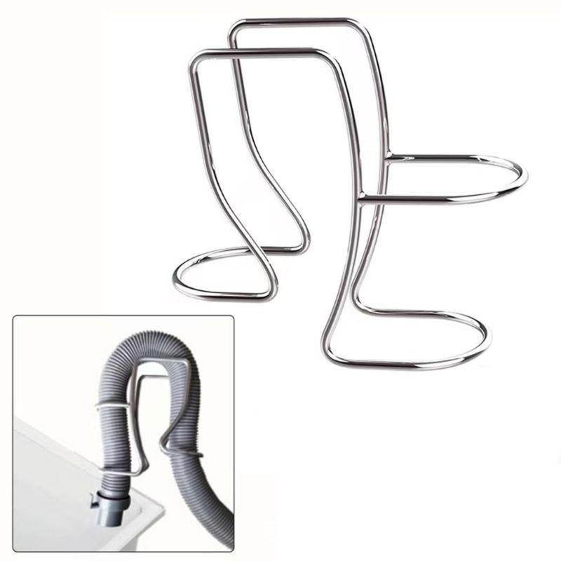 Universally Stainless Steel Drain Hose Guide Drain Pipe Bracket for Laundry Machines Secures Pipe Position Without Tool
