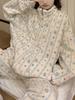 Women's Warm Cartoon Long-Sleeve Full-Length Pajamas For Winter