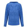 Women's Solid Color Casual Loose Round Neck High Neck Pullover  Knit Sweater