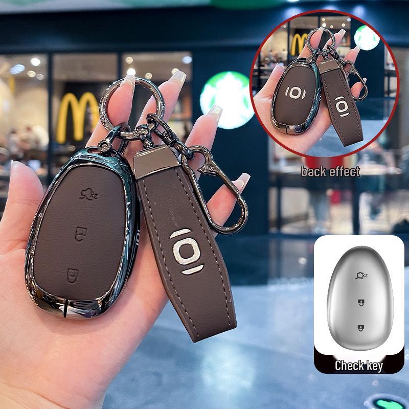 Compatible Key Cover for Changan Qiyuan Q05 - 24 Models, Includes A05/A06/A07, Metal Shell 125MAX Remote Control Key Shell.