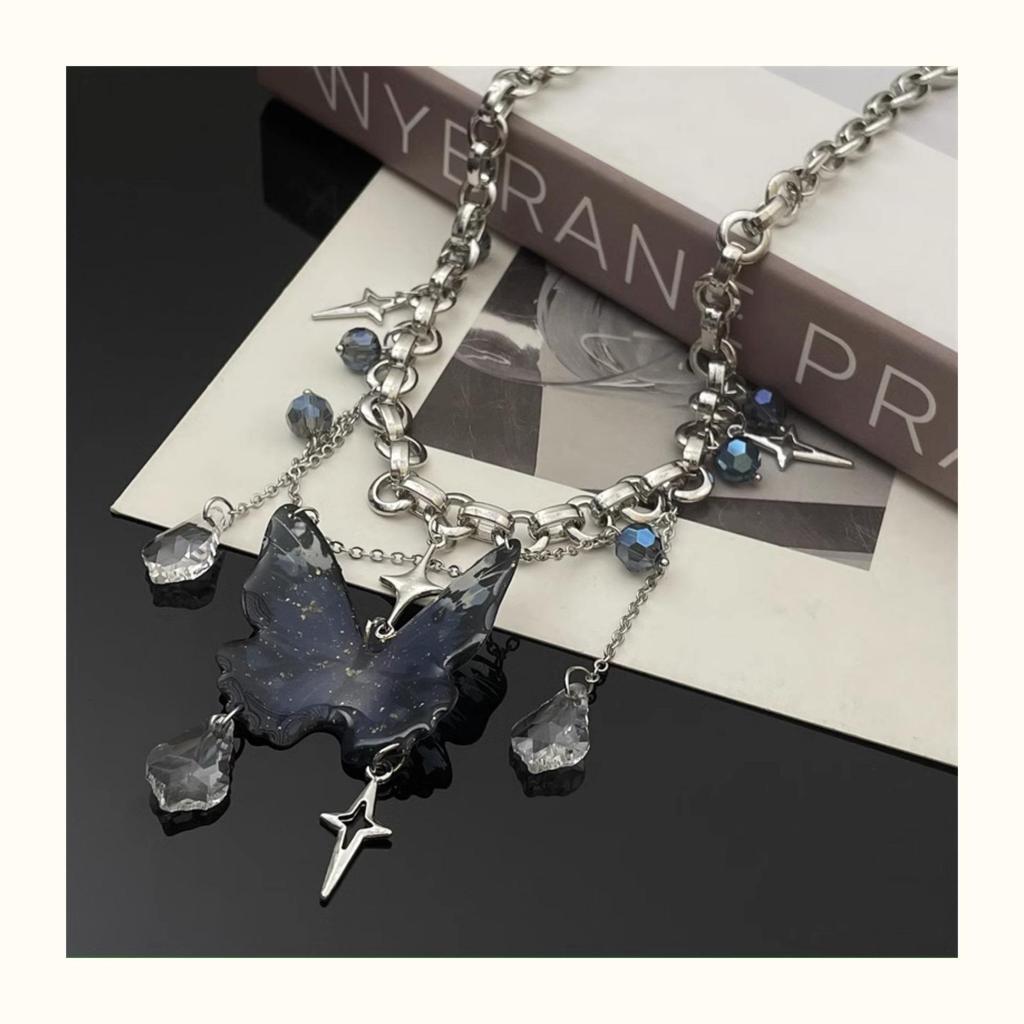 Purple Butterfly Clavicle Necklace - Elegant Women's Choker with Luxurious Design, 2025 Edition