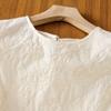 New Chinese style national style cotton embroidery comfortable and simple small vest beige embroidered shirt sleeveless top women