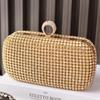 Gold Bling Diamond Clutch for Ladies Crossbody Shoulder Handbag Luxury Designer Evening Wedding Purse and Small Messanger Bags