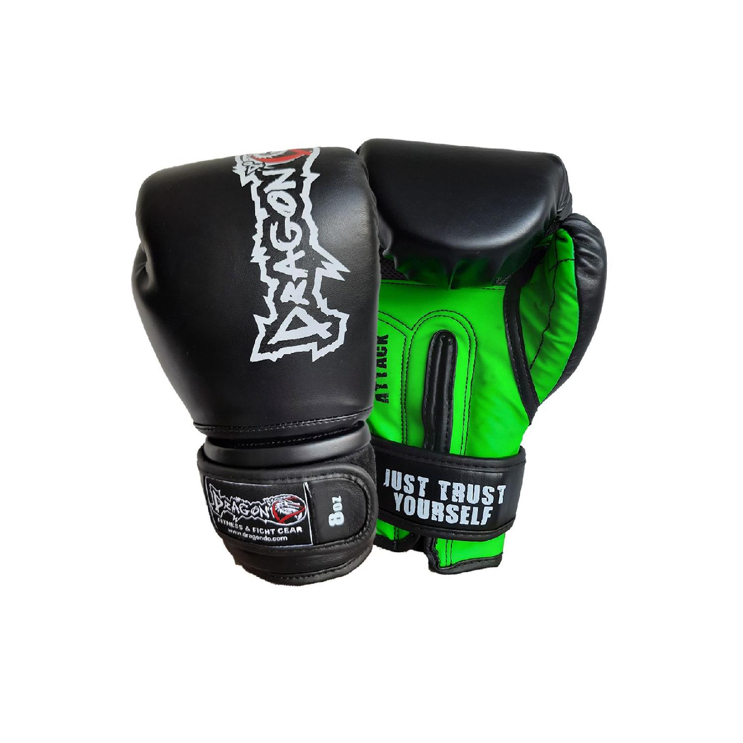 

Боксерские перчатки Attack 5 Новые боксерские перчатки Attack 10 oz зелёный