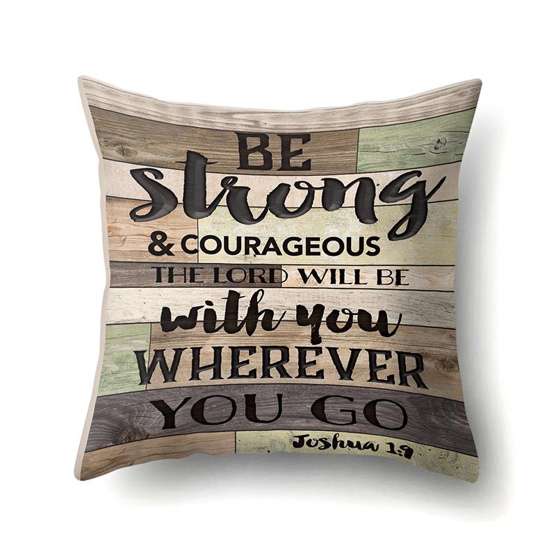 Polyester Pillowcase, Automotive Retro Wood Grain Printing Pillowcase, Waist Cushion Cover, English Cushion, Bedside Cushion Cover