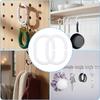 24 PCS White Plastic Shower Curtain Rings, C-Shaped Ring Hooks for Bathroom, Tub, and Window Rods Curta Hanger