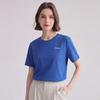 26 Summer Round Neck Unique Embroidery Loose Solid Color Versatile T-shirt with Mulberry Silk