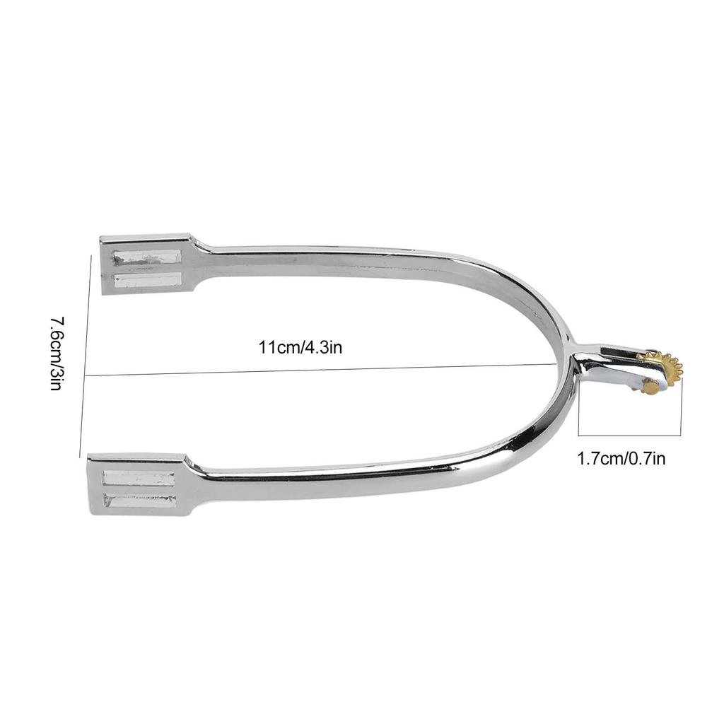 Horse Spurs Zinc Alloy EnglishStyle Riding Horse Accessory With Rotatable Copper Rowel