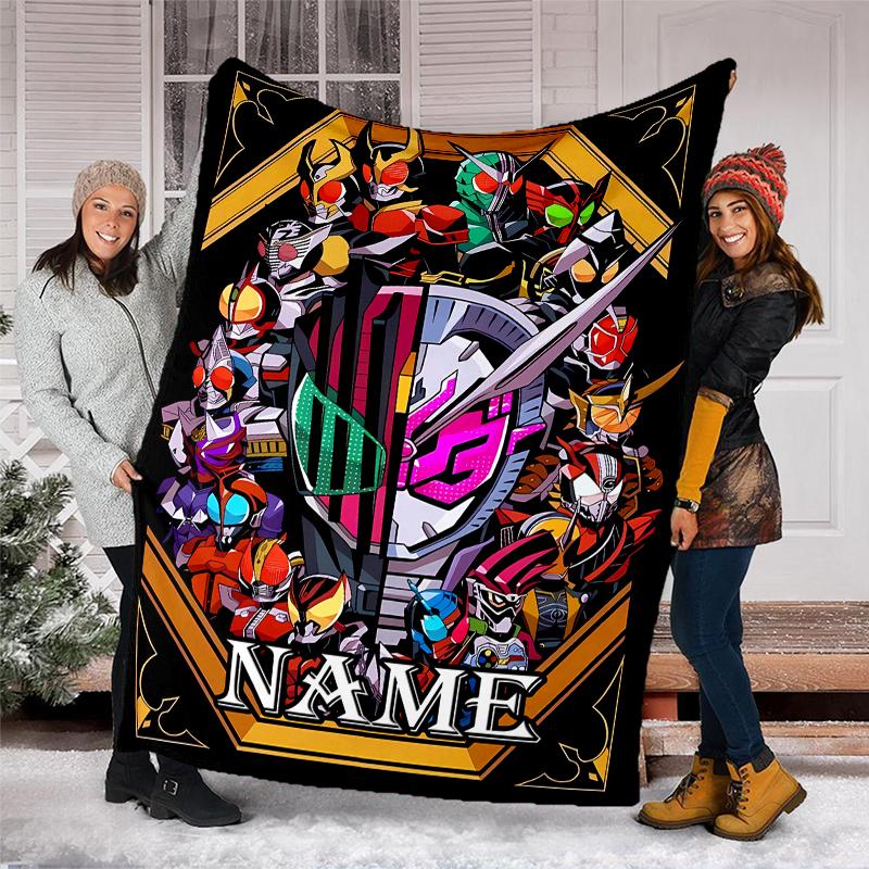 Personalized Custom Name Blanket - Kamen Rider Decade Print Design,Blanket for Sofa,Bed,Travel,Camping - Soft and Warm, Great Gift