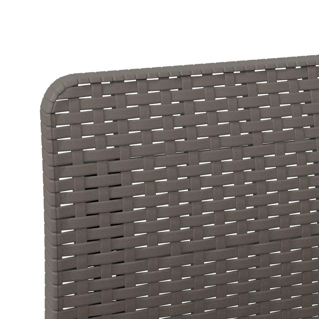 1 Seater Garden Sofa Rattan Look PP Light Gray