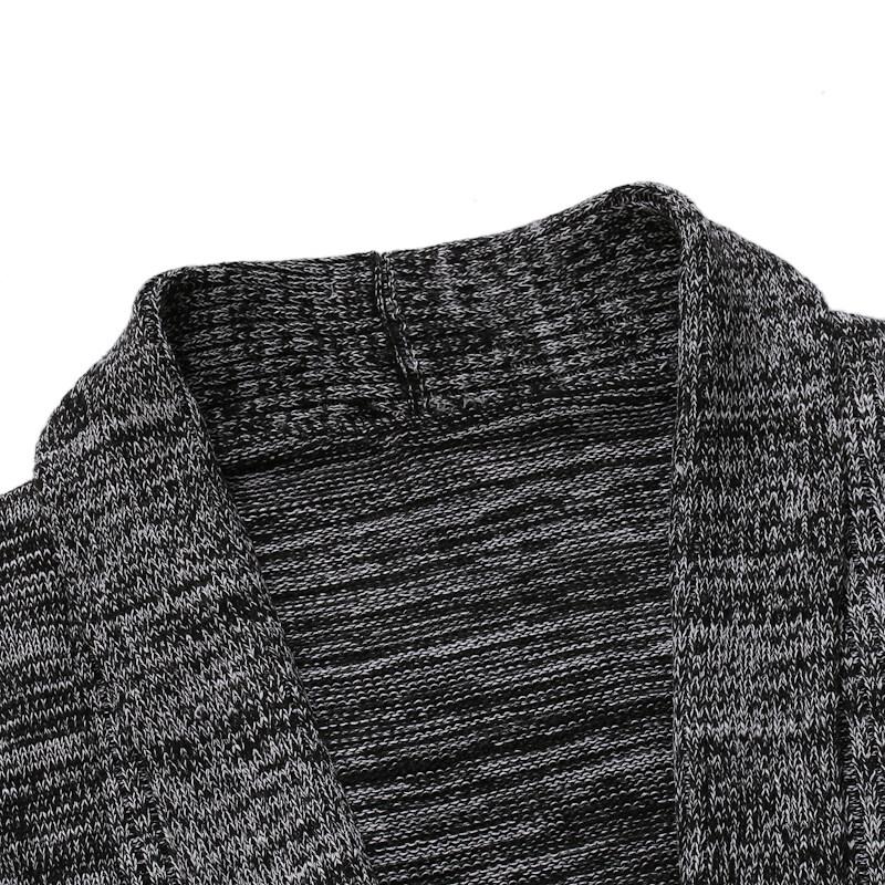 2025 Autum Fashion Men Knitted V Neck Cardigan Men Turn Down Collar Knitted Sweaters Men Solid Color Sweatercoats
