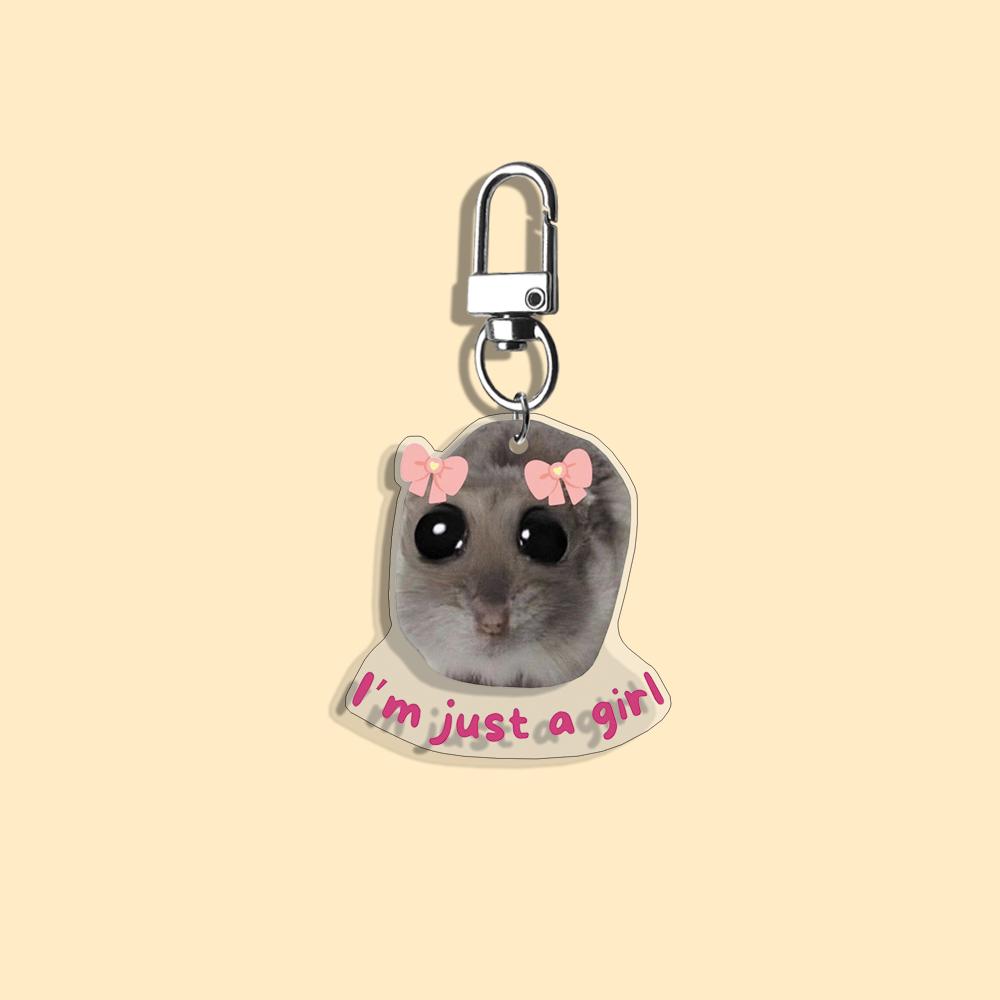 Funny Cat Keychain Student Gift Bag Women's Bag Cute Things Gift For Best Friends Cartoon