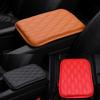 PU Leather Car Armrest Mat Center Console Wave Embroider Car Seat Box Protection Cushion Pillow Cover Protective Car