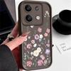Barevný květinový vzor měkké matné pouzdro na telefon pro Xiaomi 14T 13T Poco F6 X6 Pro Redmi Note 14 Pro 13 12 11 10 TPU nárazuvzdorný kryt objektivu