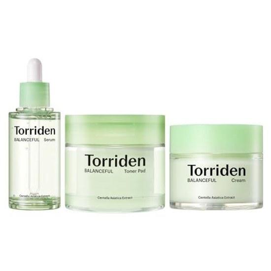 Torriden Balanceful Cica Serum 50ml + Toner Pads 60 sheets Cream 80ml 3-piece set exfoliating gel mild formula skin balance care irritation sensitive