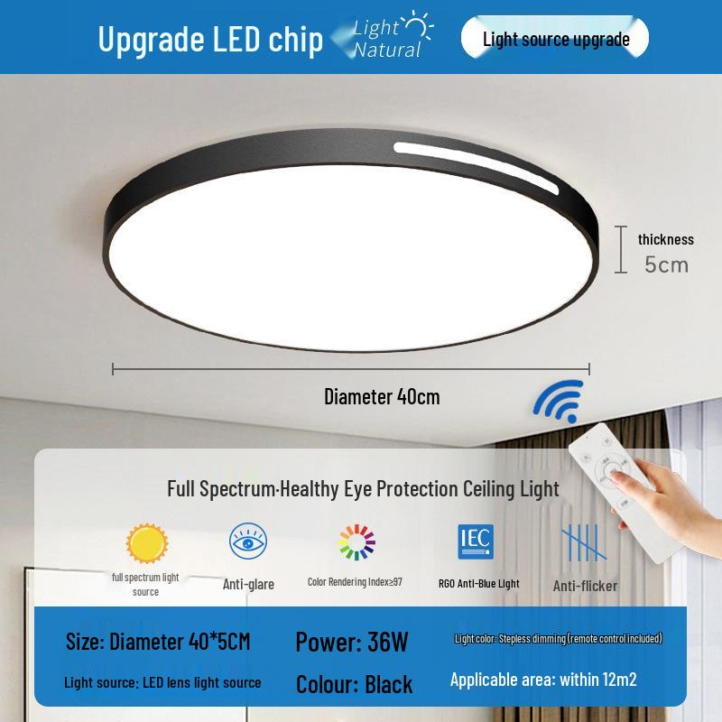 Modern 2025 LED Ceiling Light - Super Bright, Eye-Friendly for Bedroom, Study & Dining Areas