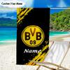 1PC Custom Name Beach Towel BVB Fan Gear Beach Towel, Suitable for Camping, Travel, Beach Accessories, Super Absorbent, Family Gift