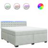 VidaXL Slat Bed Base and Mattress Light Grey 180x200cm Velvet 3288690