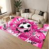 Fußball-Thema Weicher Kristall-Samt Teppich Benutzerdefinierter Name & Text Druck Rutschfester Boden Teppich für Schlafzimmer Wohnzimmer