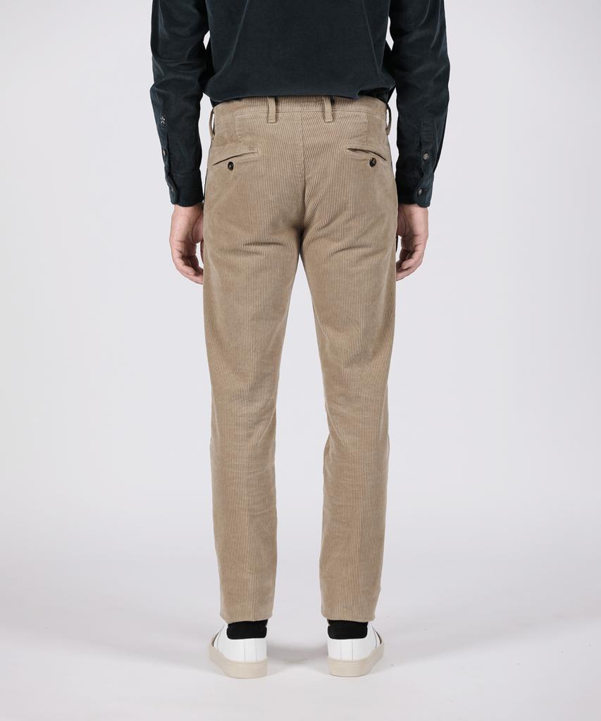 PANICALE Beige Corduroy Regular Fit Pants
