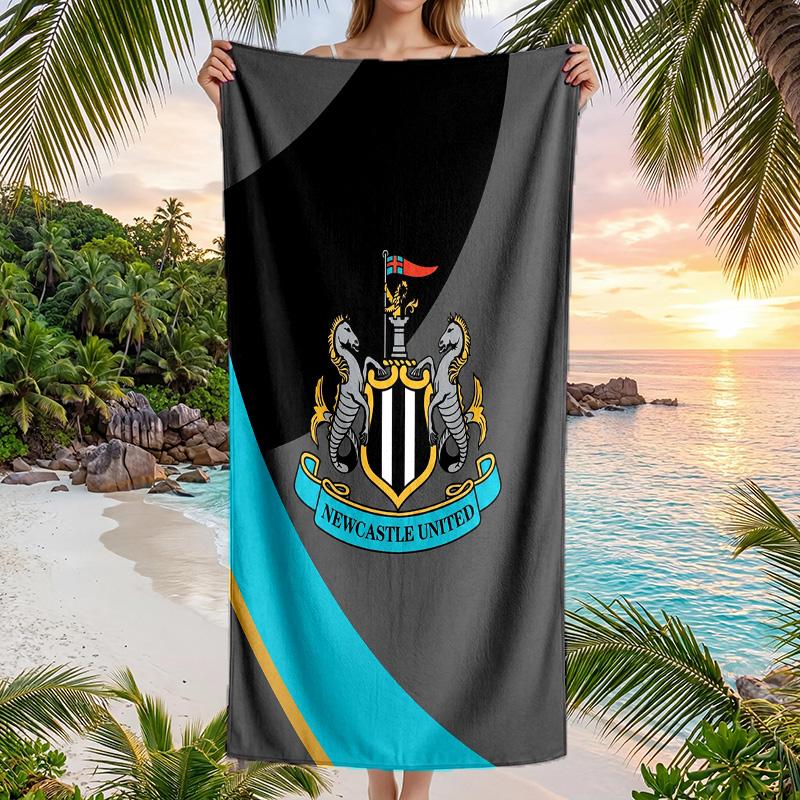Asciugamano da Spiaggia Calcio Newcastle United Morbido Microfibra Asciugamano Estivo Asciugatura Rapida Assorbente per Spiaggia Piscina Viaggio