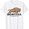 Retro Distressed Montana Buffalo Western T-Shirt – Vintage Style