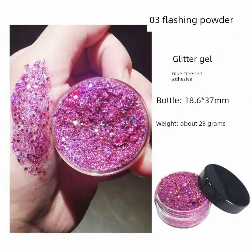 Specialized Makeup for Performances, Stage Makeup, Glitter and Rhinestone Face Gel, Hair and Eye Shadow, Sparkling Hair Glitter