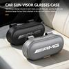 For AMG Car Visor Sunglasses Glasses Case Glasses Holder Clip Box Mercedes Benz Exclusive C200 C260 C300 W202 W203 W204 W205 GLC