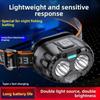 1-4PCS Super Bright LED Headlamp Rechargeable Motion Sensor Waterproof Head Light  Life for Night Fishing Mining Construction