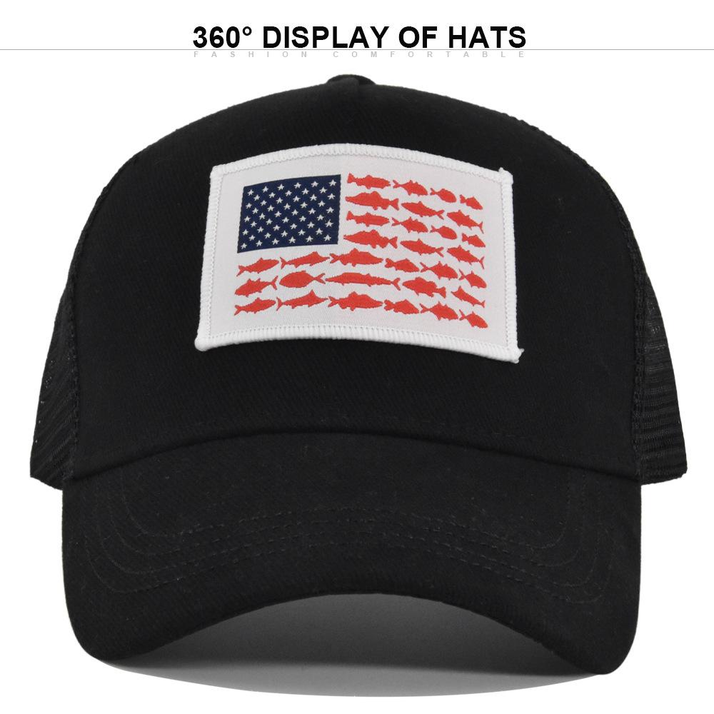 Vintage American Flag Mesh Baseball Cap For Men Women Snapback Comfortable Adjustable Fashion Hip Hop Outdoor Sun Protection Hat