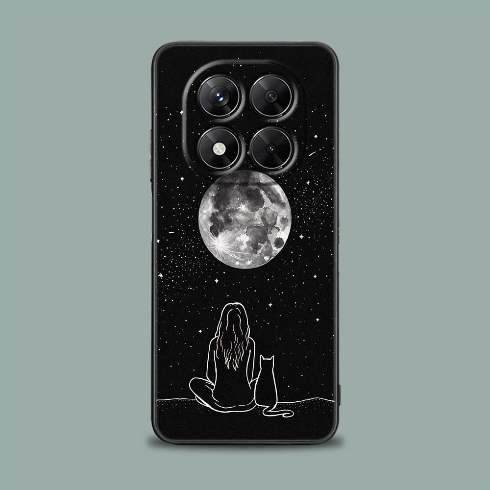 Phone Case for Xiaomi Redmi 15C 14C 12C 13C Redmi Note 15 14 13 12 11 10 Pro Plus 5G 12S Silicone Cover Funny Cute Cat Line Art