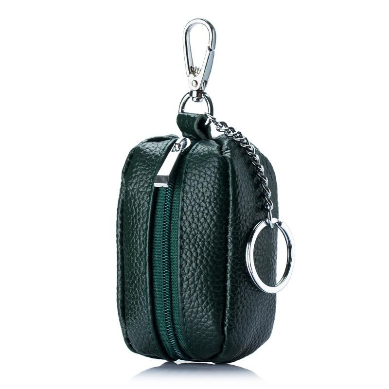 

Large capacity key bag, cute women s genuine leather, multi-functional soft leather, household storage, neutral key bag, change bag.