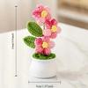 2Pcs Crochet Bonsai Artificial Flowers Charming Knitted Flower Decorations, Suitable for Home and Holiday Decorations, Fabric Desktop Flower Display