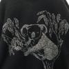HYSPORT 80s 90s Old Long sleeve sweater 12 black Knitted Koala Men's Used