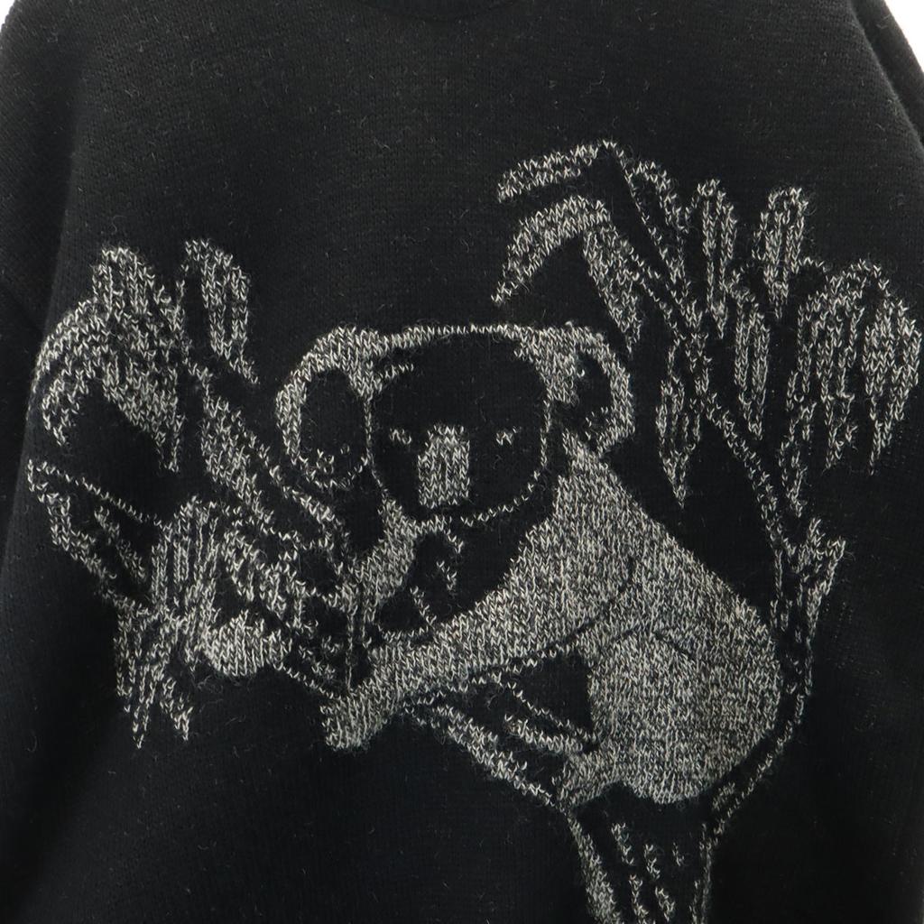HYSPORT 80s 90s Old Long sleeve sweater 12 black Knitted Koala Men's Used