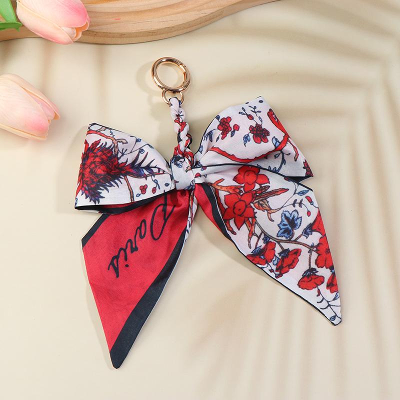 

Элегантный брелок-бантик из ленты, корейский мягкий шелковый шарф, брелок для ключей от машины, держатель для женской сумки, подвески, аксессуары для ключей для девочек, подарки