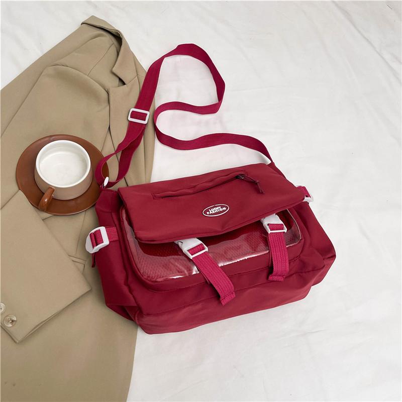 

2025 лето новая трендовая женская сумка повседневная модная сумка через плечо сумка-тоут простая модная большая вместимость сумка на плечо бордовый